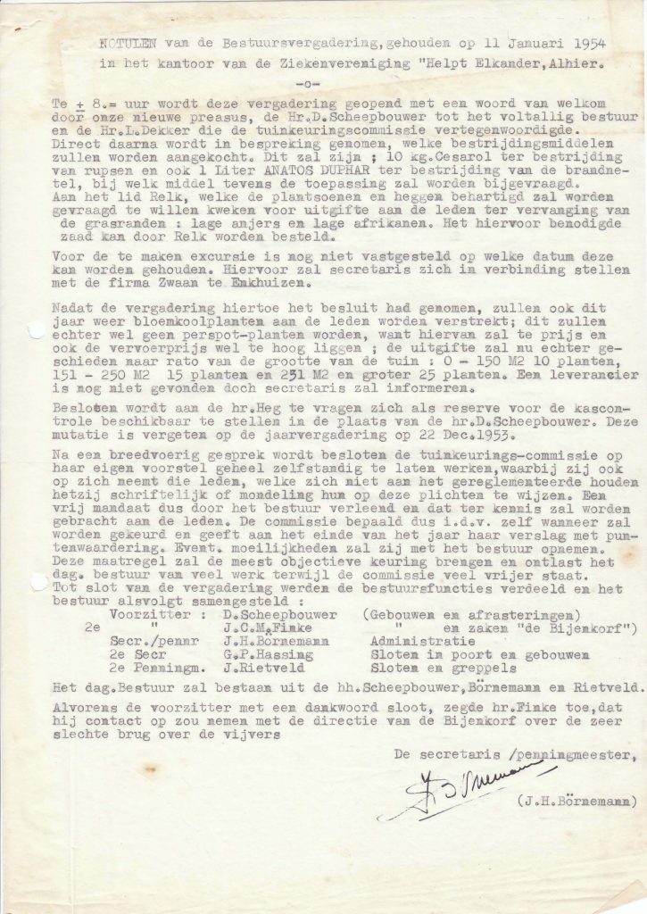 1954 Notulen bestuur